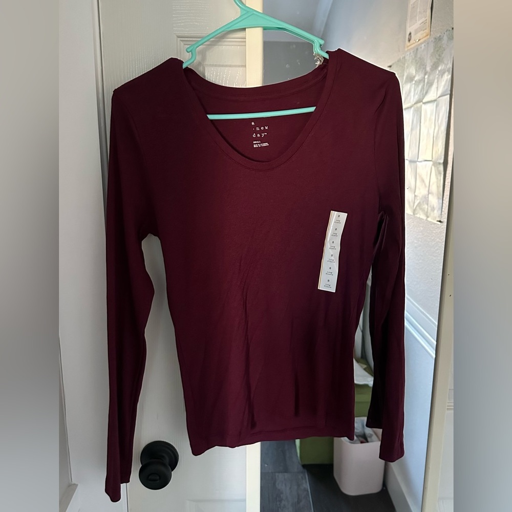 Burgundy Target Long sleeve never worn women’s top